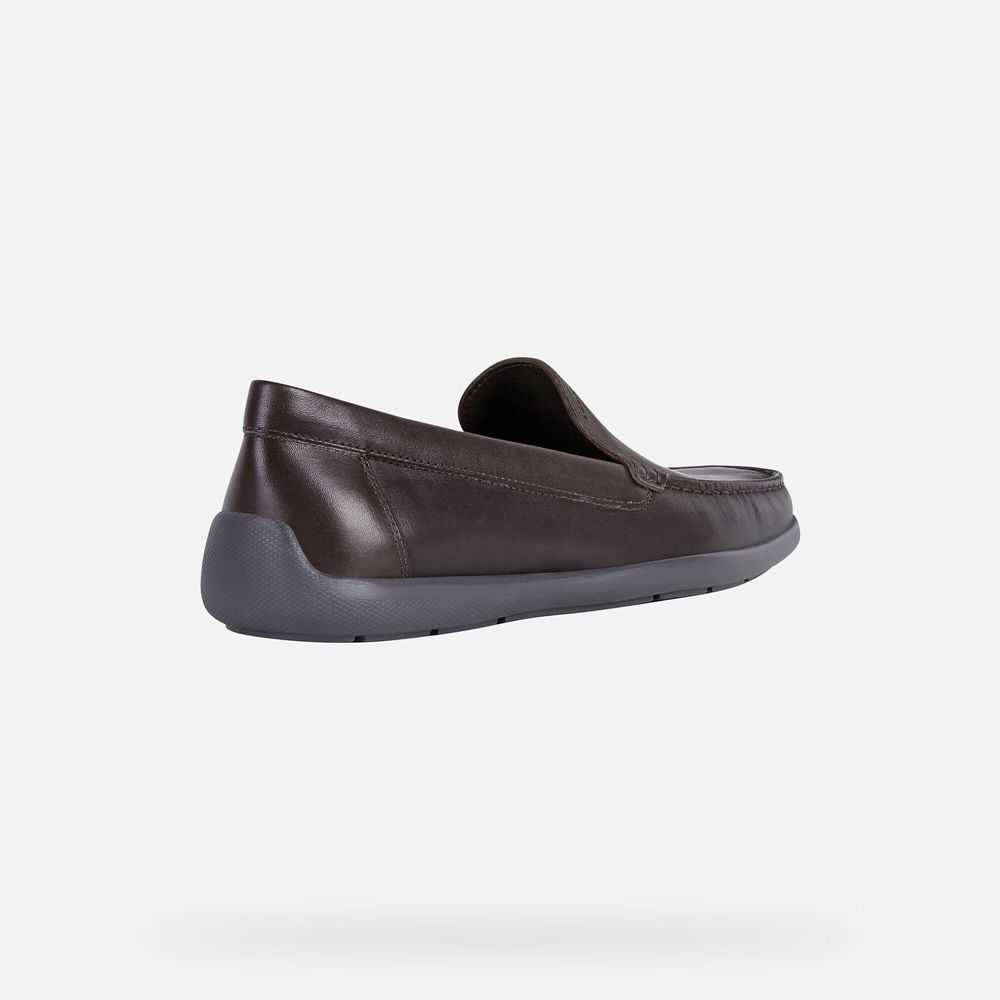 Mocassins Geox Homem Marrom Escuro - Devan - KQMTP2479